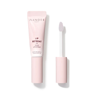 Tube of Wander Beauty Lip Retreat Oil Oasis Glow with application wand