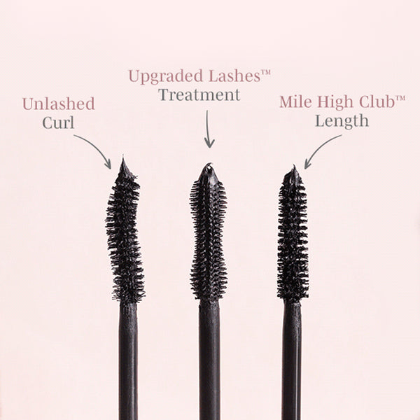 3 different mascara brushes for different mascara techniques