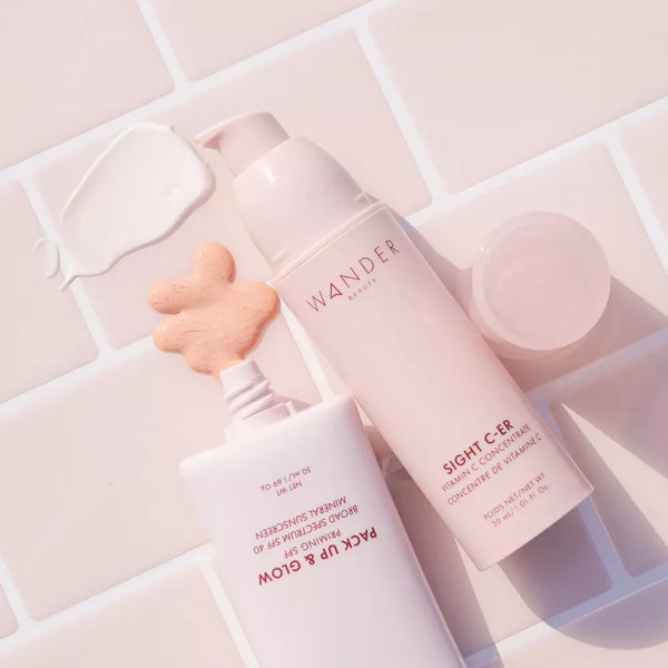 Sight C-er Vitamin C Concentrate & Pack Up and Glow Priming Mineral SPF 40