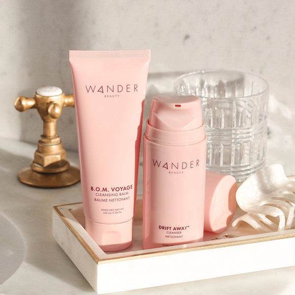B.O.M Voyage Cleansing Balm & Drift Away Cleanser - Wander Beauty Skin Care Products