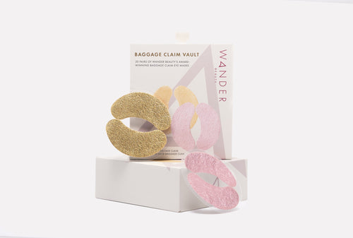 Baggage Claim Gold and Rose Gold eye masks
