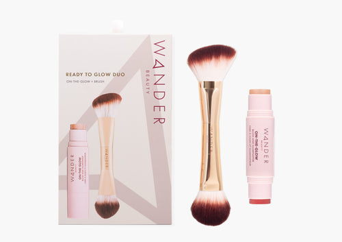 On-the-Glow Blush and Illuminator with Round Trip Brush