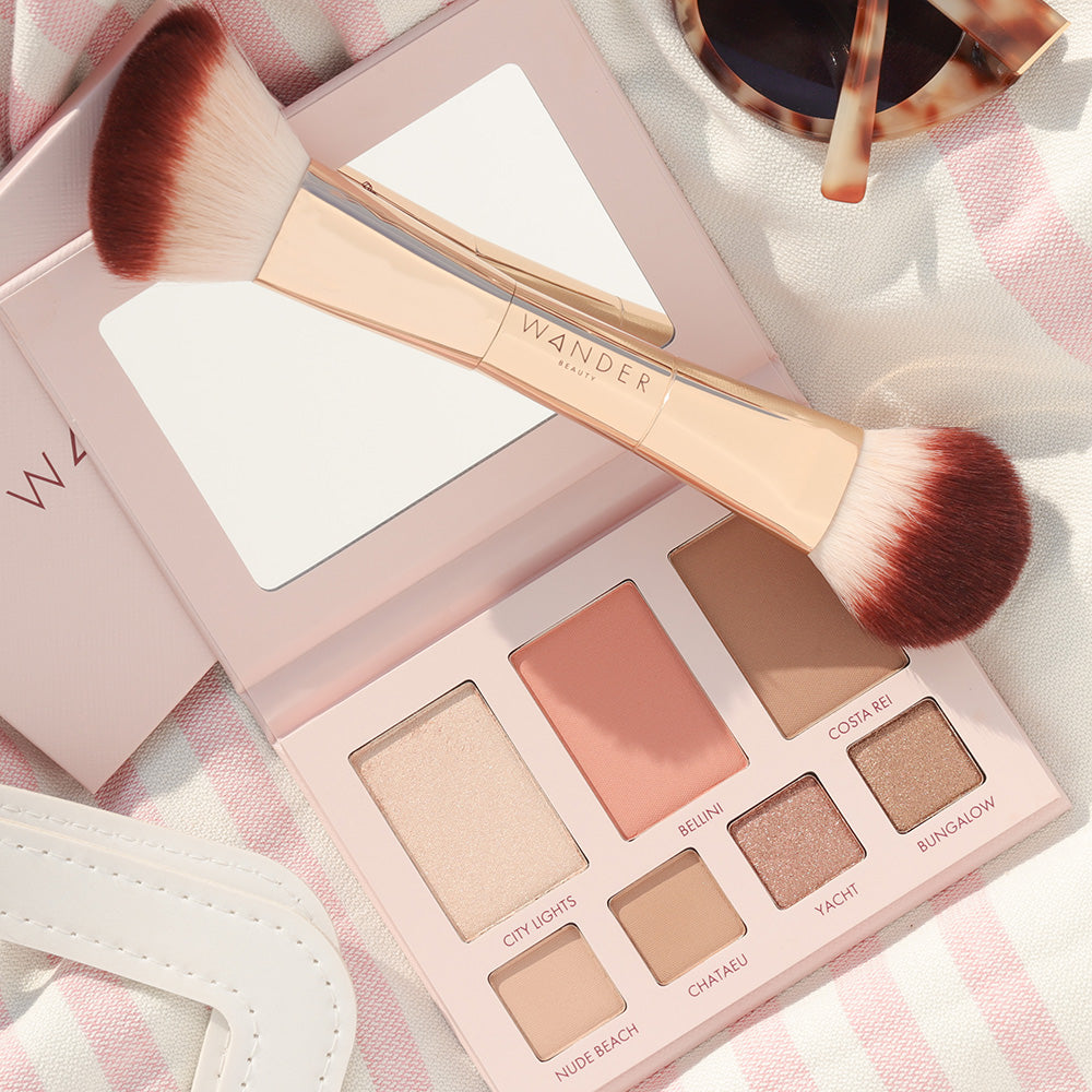 Round Trip Dual Blush and Bronzer Brush | Wander Beauty