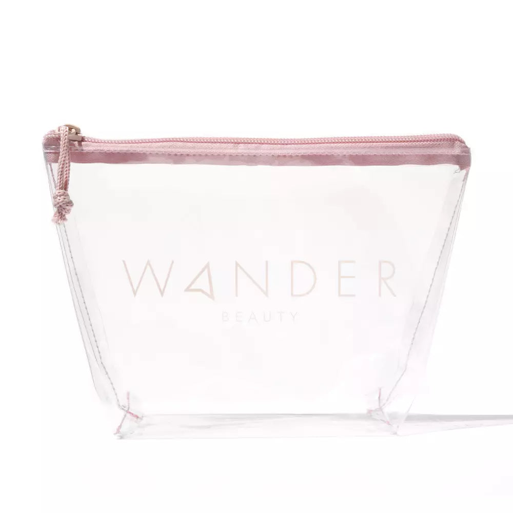 Clear pink makeup online bag