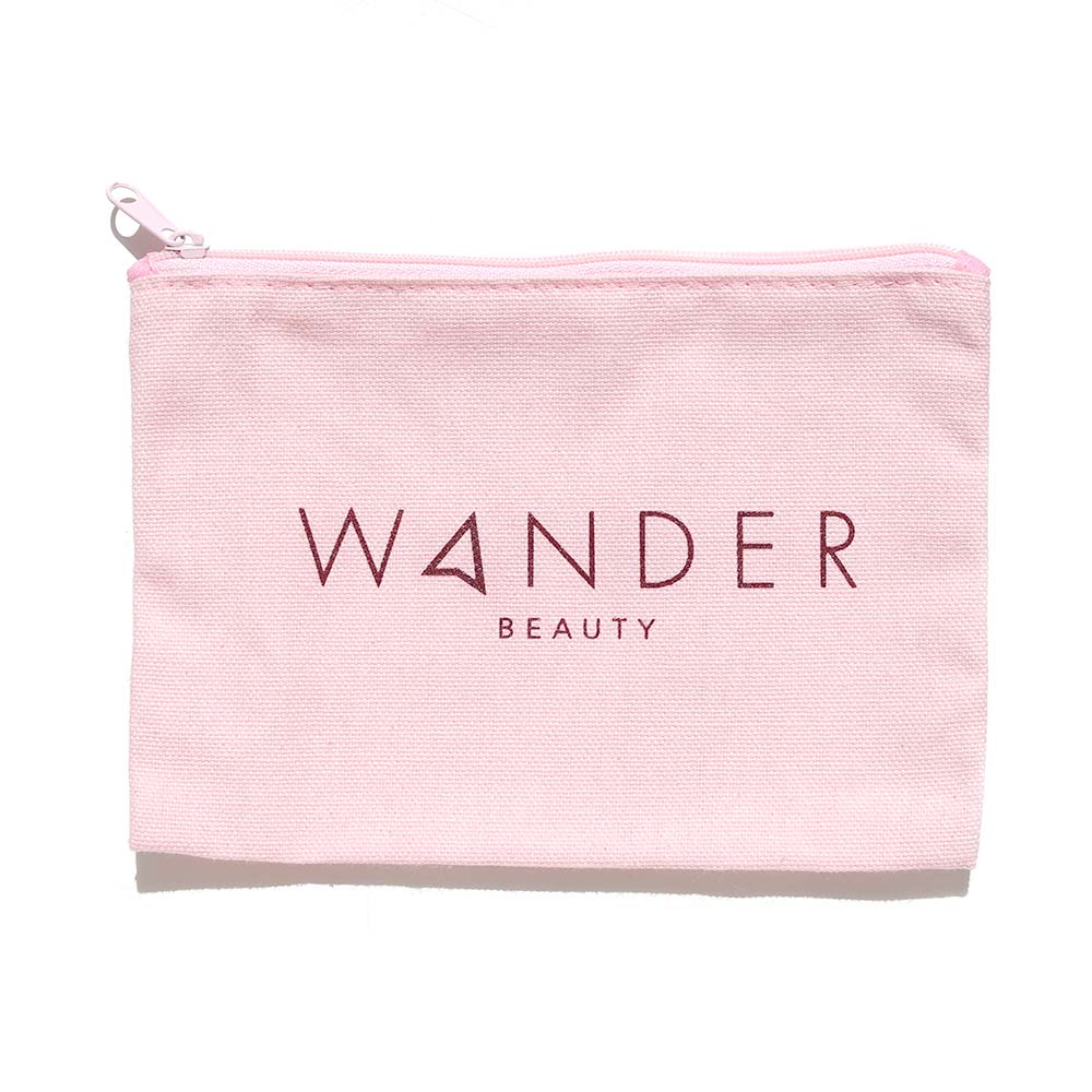 Wander Pink Canvas Pouch | Wander Beauty